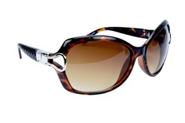 Sunglasses Brown Wrap Around Frame Oversize UV 400 Polycarbonate Brown L... - £11.77 GBP
