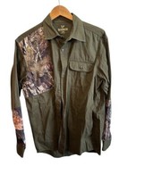 Men&#39;s Green Outdoor Life Hunting Camping Shirt Size L Camouflage Shootin... - $14.99