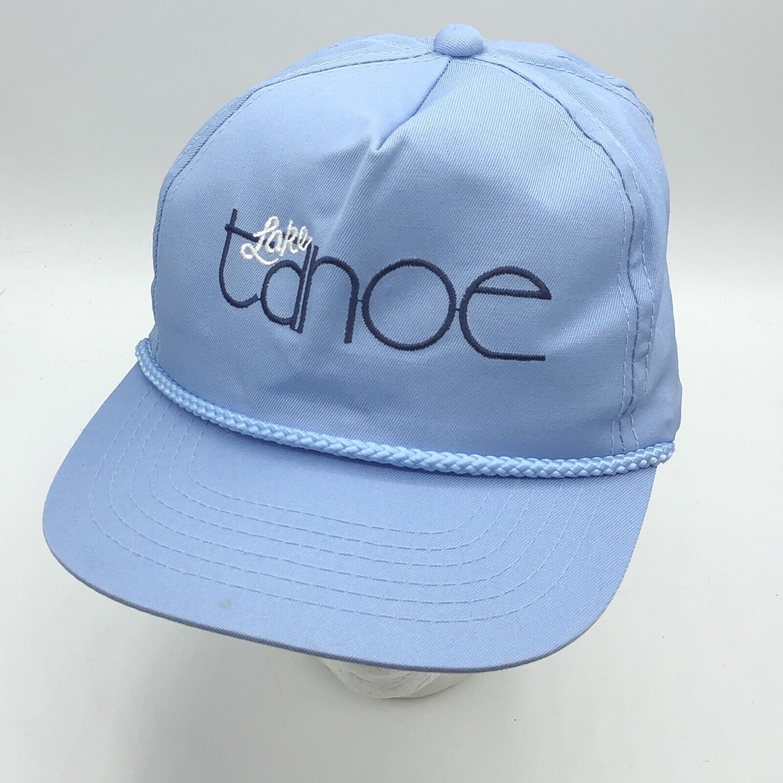 Primary image for Vintage Lake Tahoe Blue Embroidered Snapback Adjustable Hat Braid Cap 