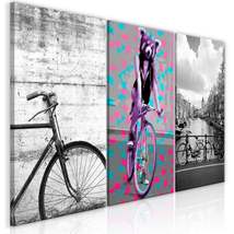 Tiptophomedecor Stretched Canvas Nordic Art - Bikes - Stretched &amp; Framed... - $99.99+