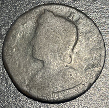 1738 UK United Kingdom King George II Colonial Half 1/2 Penny Regal 8.0g Coin - £15.48 GBP