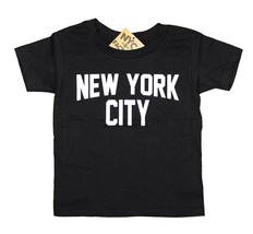 New York City Toddler T-Shirt Screenprinted Black Baby Lennon Tee - £10.97 GBP+