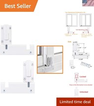Secure Sliding Door Kick Lock for Top/Bottom Rail - 2 Set Foot Operated ... - $45.00