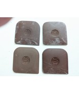 PAMPERED CHEF PLASTIC PAN SCRAPERS #2610 (SET OF 4) BROWN *SEE PICTURES*... - €10,31 EUR