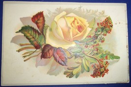 Victorian Litho Embossed Rose Postcard Late 1800s - $37.88 MXN