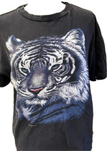 Vintage 1980s Sunrise Sportswear WHITE TIGER T-Shirt Medium Single Stitch   - £62.96 GBP