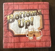 Vintage Hallmark Luncheon CHEERS BOTTOMS UP TV Sitcom NBC Show Paper Nap... - $227.33 MXN