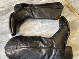 J. Chisholm handcrafted in all leather cowboy boots men’s 9.5 D image 3