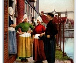 Dutch Women Traditional Dress Volendam Holland UNP Unused DB Postcard W8 - $5.89