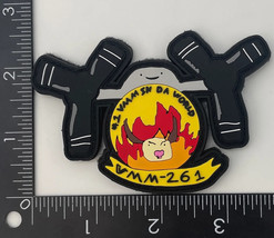 VMM-261 Raging Bulls #1 Vmm In Da World Hook &amp; Loop Pvc Patch - £29.12 GBP