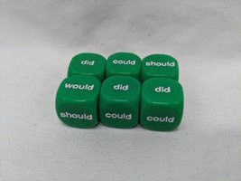 Set Of (6) Koplow Auxiliary Verb Green D6 Dice - $9.89
