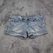 American Eagle Shorts Womens XS Blue Denim Flat Front Jeans Pockets Mini... - $25.72