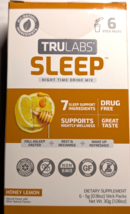 TruLabs Sleep Night Time Drink Mix 6 Stick Packs Honey Lemon New Sealed ... - €7,61 EUR