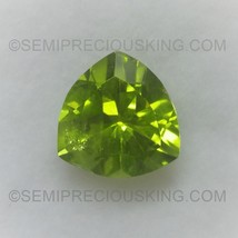 Natural Peridot Trillion Faceted Cut 9X9mm Parrot Green Color SI Clarity Loose G - £82.55 GBP