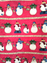 New Moda Fabric 43&quot;x43&quot; Warmth &amp; Wooliness by Lori Gardner Multicolor Snowmen - £11.08 GBP