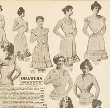 1900 Drawers Underwear Women&#39;s Advertisement Victorian Sears Roebuck 5.2... - $18.49