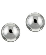 Ball Half Dome Silver Tone Steel Men Unisex Magnetic Stud Earrings No Pi... - £8.17 GBP