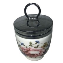 Royal Worcester  Rose Floral 2.5&quot; Egg Coddler w/Lid or baby food Made In... - €15,52 EUR