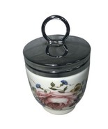 Royal Worcester  Rose Floral 2.5&quot; Egg Coddler w/Lid or baby food Made In... - $17.71