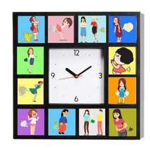 Clock with 12 cute funny sexy girls fart farting pictures gag prank man ... - $32.63