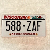 Wisconsin 588-ZAF License Plate Tag WI - man cave garage decor - $11.88