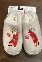 Kooba Womens Fur Lined Slippers Christmas Cat Playful  S 5-6 - £26.33 GBP