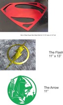 Trio of Fun Arrow, Superman &amp; Flash Metal Wall Art - £37.20 GBP