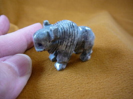 (Y-BUF-22) little gray BUFFALO calf bison carving stone gemstone SOAPSTO... - $11.76 CAD