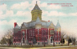 HASTINGS NEBRASKA ADAMS COUNTY COURT HOUSE POSTCARD 1910s - $10.58