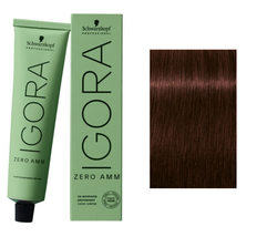 Schwarzkopf IGORA ZERO AMM Hair Color, 4-68 Medium Brown Chocolate Red