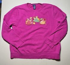 Basic Editions Sweatshirt Women’s L Mauve With Leaves - $19.30