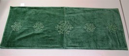 (1) Velvet Embroidered Embellished Snowflake Table Runner 14 X 34 Emerald New Ho - £6.43 GBP