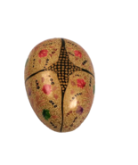 Large Egg Shaped Trinket Box Paper Mache Hand Painted China - $4.99