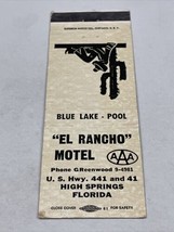 Vintage Matchbook Beau Rivage  El Ranch Motel  High Springs, FL  gmg  Unstruck - £9.89 GBP