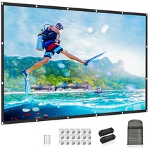 Projector Screen, 120-Inch Movie Screen Outdoor &amp; Indoor Wrinkle-Free Ny... - $37.99