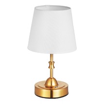 Cordless Table Lamp Rechargeable Battery Small Desk Lamp Fabric Shade Gold - $1,114.52 MXN
