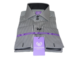 Mens Shirt J.Valintin Turkey Usa Egyptian Cotton Axxess Style 1f94-06 Black - £44.03 GBP