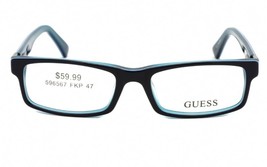 Guess Women&#39;s Eyeglasses Clear Demo Lens Black Blue Plastic Frame GU 9059 B24 - £19.04 GBP