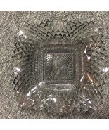 Carnival Glass Smoke/Gray Ruffled Diamond Pattern Candy Dish - $18.46