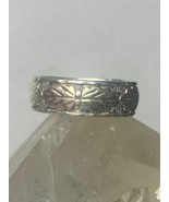 Black Hills Gold ring floral leaves band sterling silver - $146.23 CAD