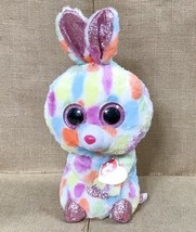Ty Beanie Boos Plush Bloomy Bunny Rabbit Stuffed Animal Big Eyes Sparkly Ears - £6.36 GBP