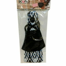 Scunci Button Hairband &amp; Mask Set White/Navy - £7.83 GBP