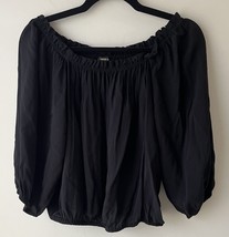 Forever 21 Womens Black Long Sleeve Off The Shoulder Crop Top Size Medium - $276.53 MXN