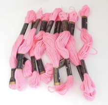 Star Six Strand Embroidery Cotton Yarn 1105 Pink American Thread Crafts 9 Yards - $6.95