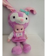 Auslove Baby Doll Purple Bunny Musical Singing Soft Body Vinyl Head - £38.69 GBP