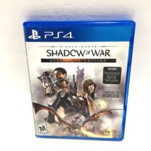 Middle Earth Shadow of War Definitive Ed.  Playstation 4 PS4 EUC - £13.31 GBP