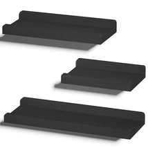 Black Floating Shelves, Floating Shelves Wood For Wall Storage, Wall Shelf For B - £27.17 GBP
