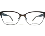 Liz Claiborne Occhiali Montature L643 0XL7 Marrone Blu Quadrato Occhio d... - $18.49