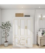 Armoire Wardrobe Closet Storage Wooden White Closet Cabinet for Large Ca... - $499.99