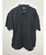 Steve’s Jeans Big &amp; Tall Black Short Sleeve Paper Airplane Button Up Shi... - $37.88 CAD